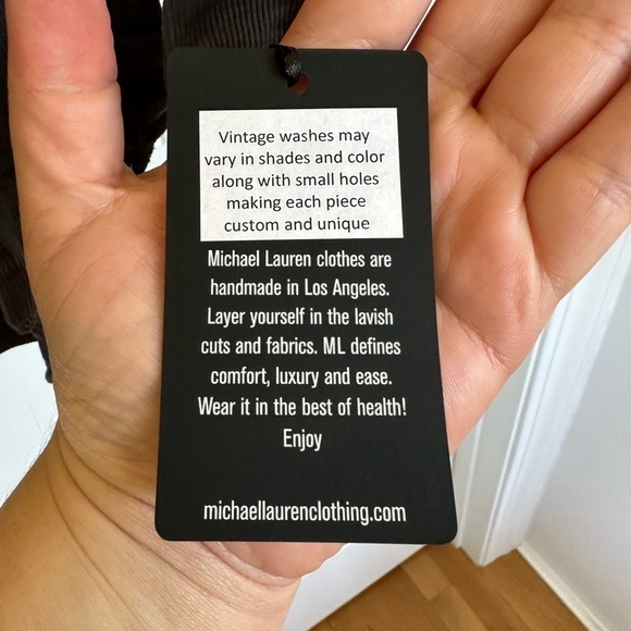 Michael Lauren Distressed long sleeve super soft tee-Size Large - Picture 7 of 10